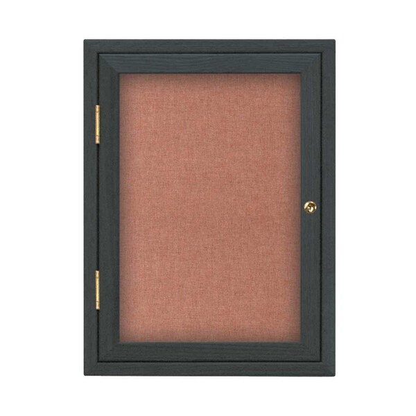 Sliding Glass Door Radius Letterboard, 72"x48", Black/Burgundy